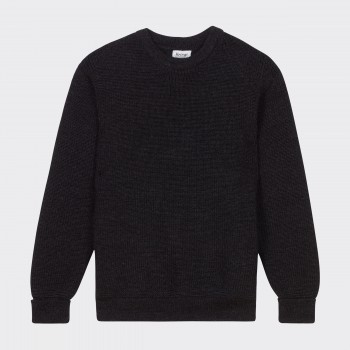 Pull Col Rond : Gris Foncé 