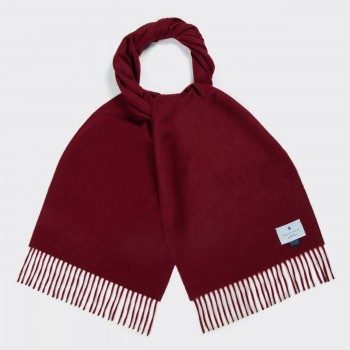 Lambswool and Angora Scarf  : Burgundy