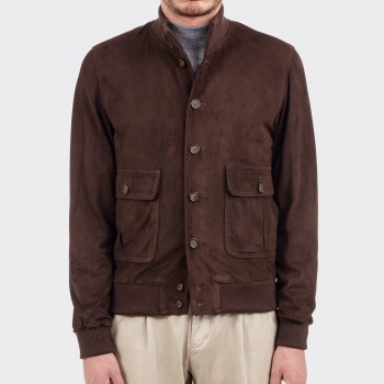 Blouson A-1 Suede : Marron Foncé