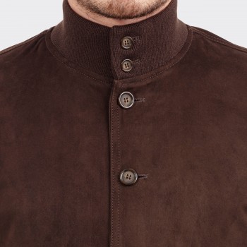 Blouson A-1 Suede : Marron Foncé