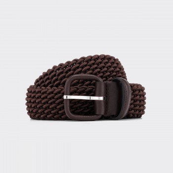 Ceinture Tréssée : Marron 