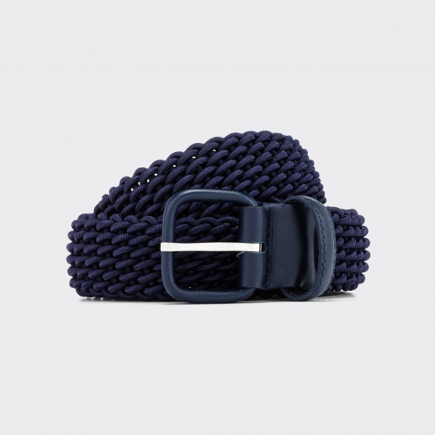 L'Aiglon : Woven Elastic Belt : Navy