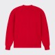 Brushed Wool Crewneck Knit: Red