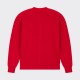 Brushed Wool Crewneck Knit: Red