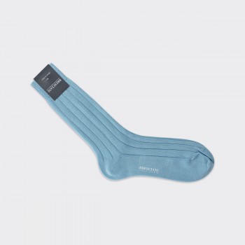 Chaussettes Courtes Coton : Bleu Ciel 