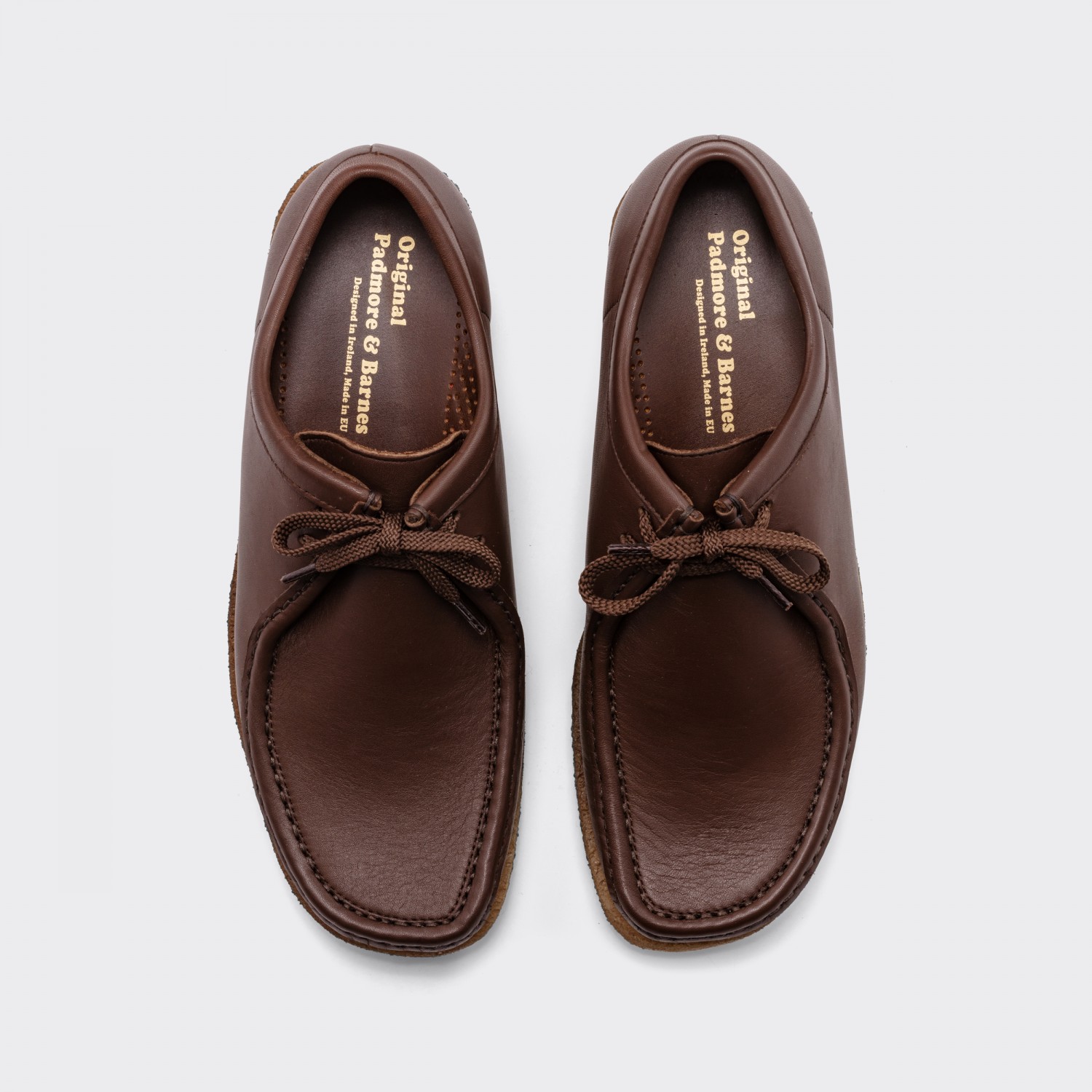 progressiv rustfri Vedhæft til Padmore & Barnes : Original “Wallabees” : Dark Brown