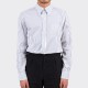 Chemise Col Boutonné Rayures : Blanc/Bleu