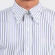 Stripes Button-Down Shirt : White/Blue