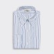 Chemise Col Boutonné Rayures : Blanc/Bleu