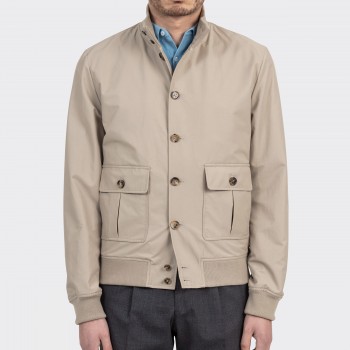 Water repellent Cotton A-1 Jacket : Navy
