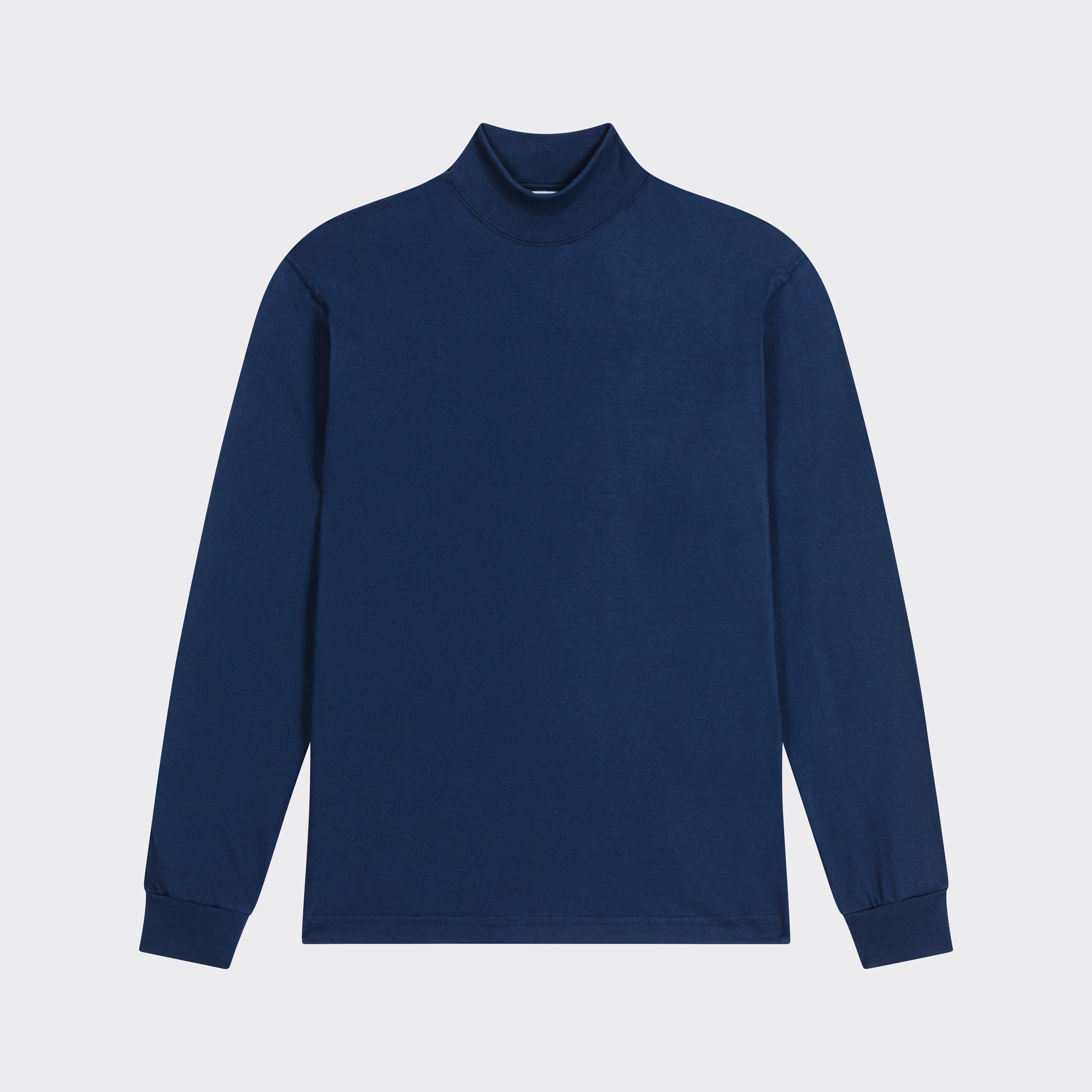 blue high neck t shirt