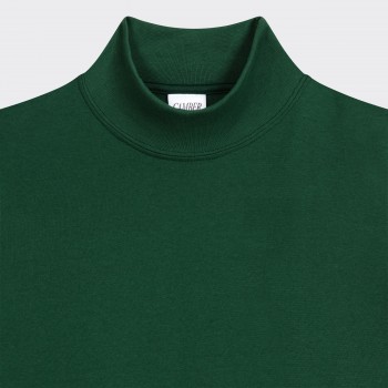 T-Shirt Fin Col Cheminée  : Vert Dartmouth 