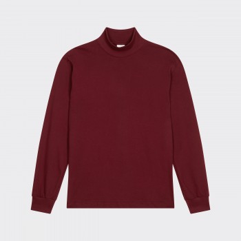 Mock Neck Light T-shirt : Crimson Red