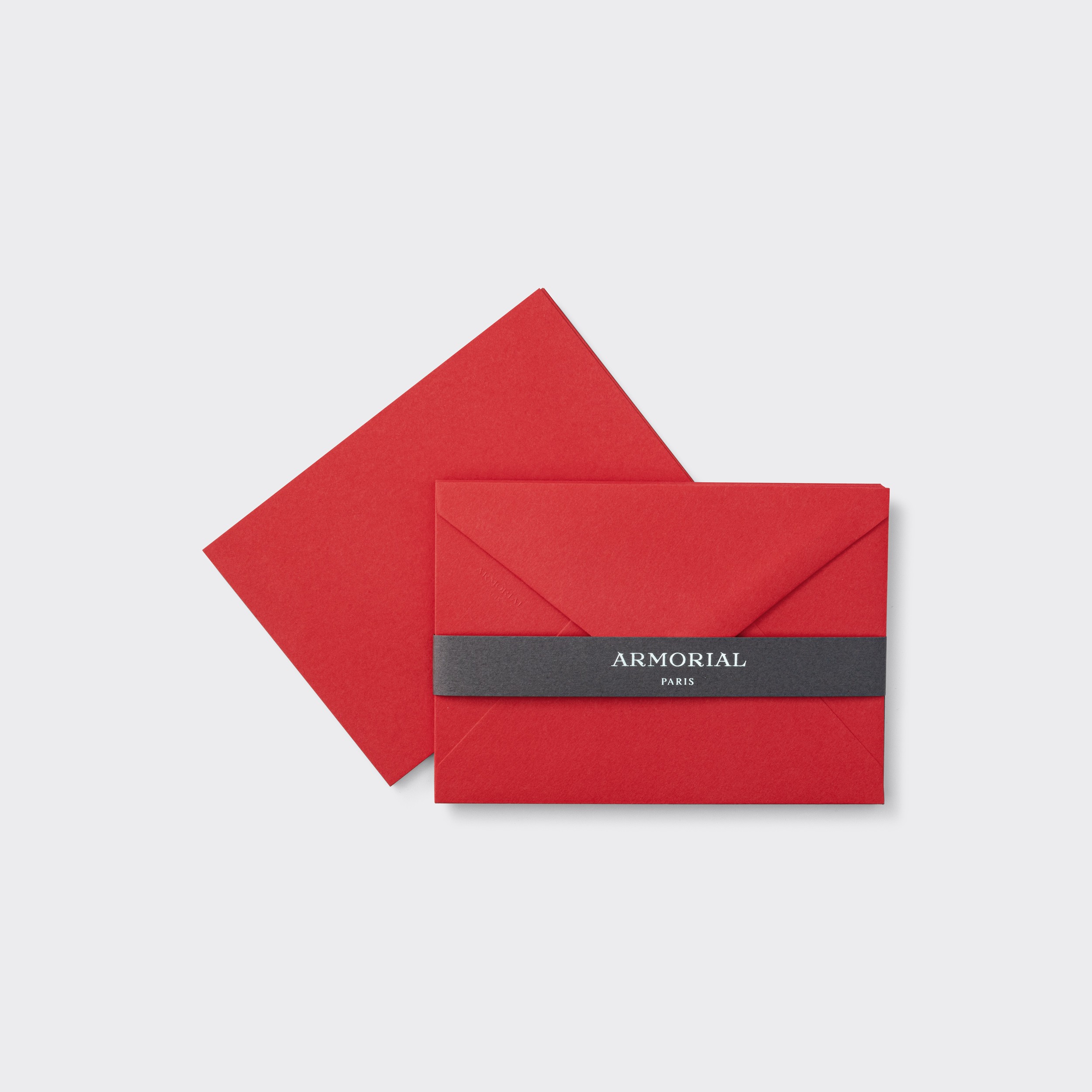 Enveloppes rouge luxe format carré - Cartes de vœux entreprise