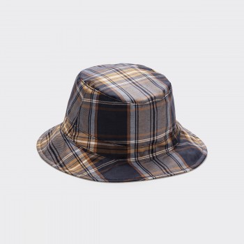 Bob Réversible Imperméable : Tartan/Beige