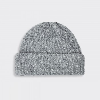 Donegal Wool & Cashmere Hat : Light Grey 
