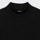 T-Shirt Fin Col Cheminée  : Noir