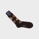 Chaussettes Courtes Argyle en Cotton : Marron/Beige