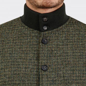 Blouson A-1 "Harris Tweed" : Vert Foncé 