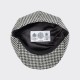 Casquette « 8-Panels » Pied-de-Poule : Blanc/Noir 