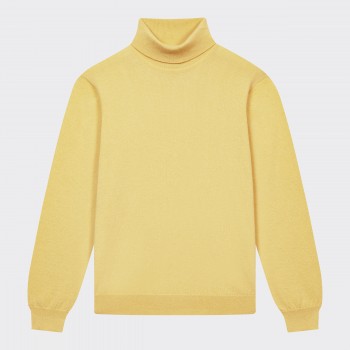 Cashmere Turtleneck Sweater : Butter Yellow 