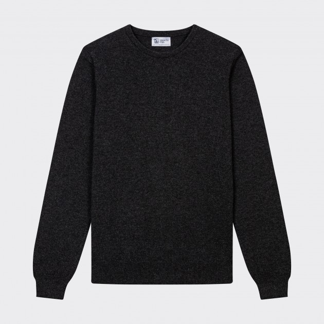 Pull Col Rond Cachemire : Gris