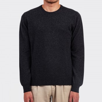 Pull Col Rond Cachemire : Gris