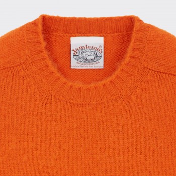 Brushed Wool Crewneck Knit : Orange
