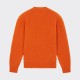 Pull Col Rond Laine Peignée : Orange