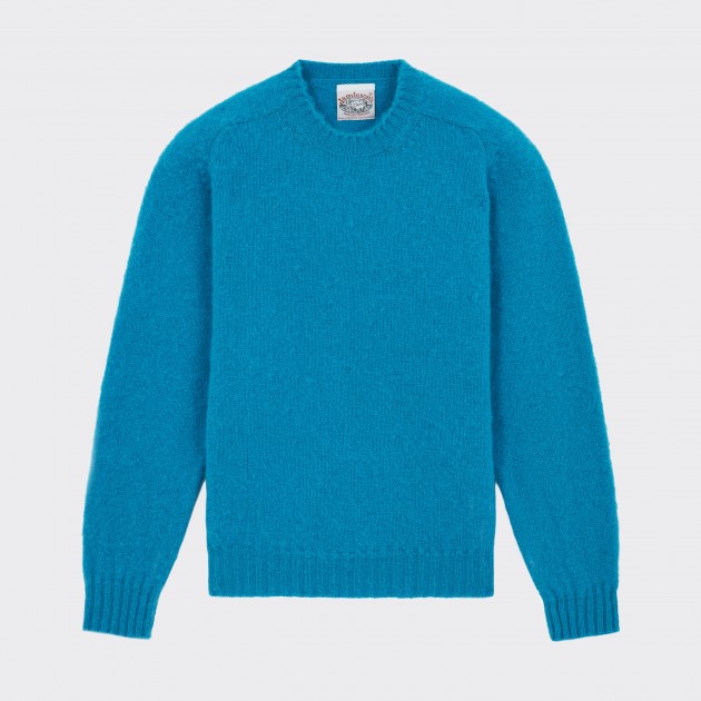 Brushed Wool Crewneck Knit : French Blue