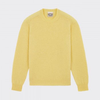 Brushed Wool Crewneck Knit : Butter Yellow