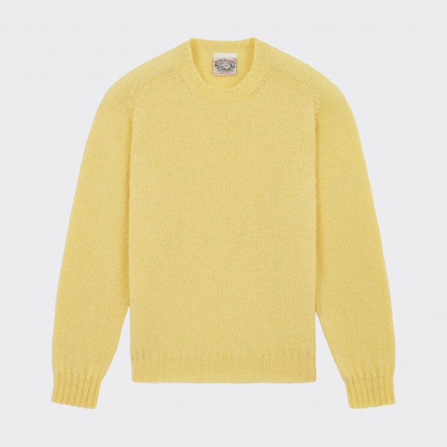 Brushed Wool Crewneck Knit : Butter Yellow