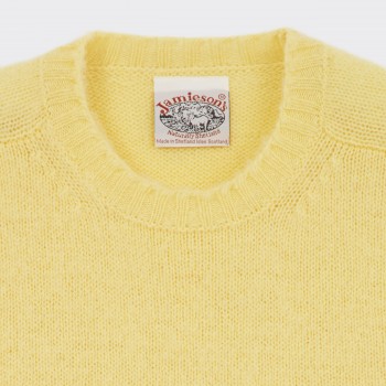 Brushed Wool Crewneck Knit : Butter Yellow