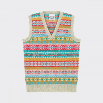 Crazy Fair Isle : Jaune Pâle