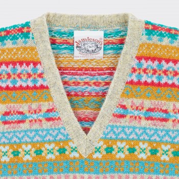 Fair Isle Knit Vest : Yellow