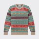 Pull Col Rond Fair Isle : Gris