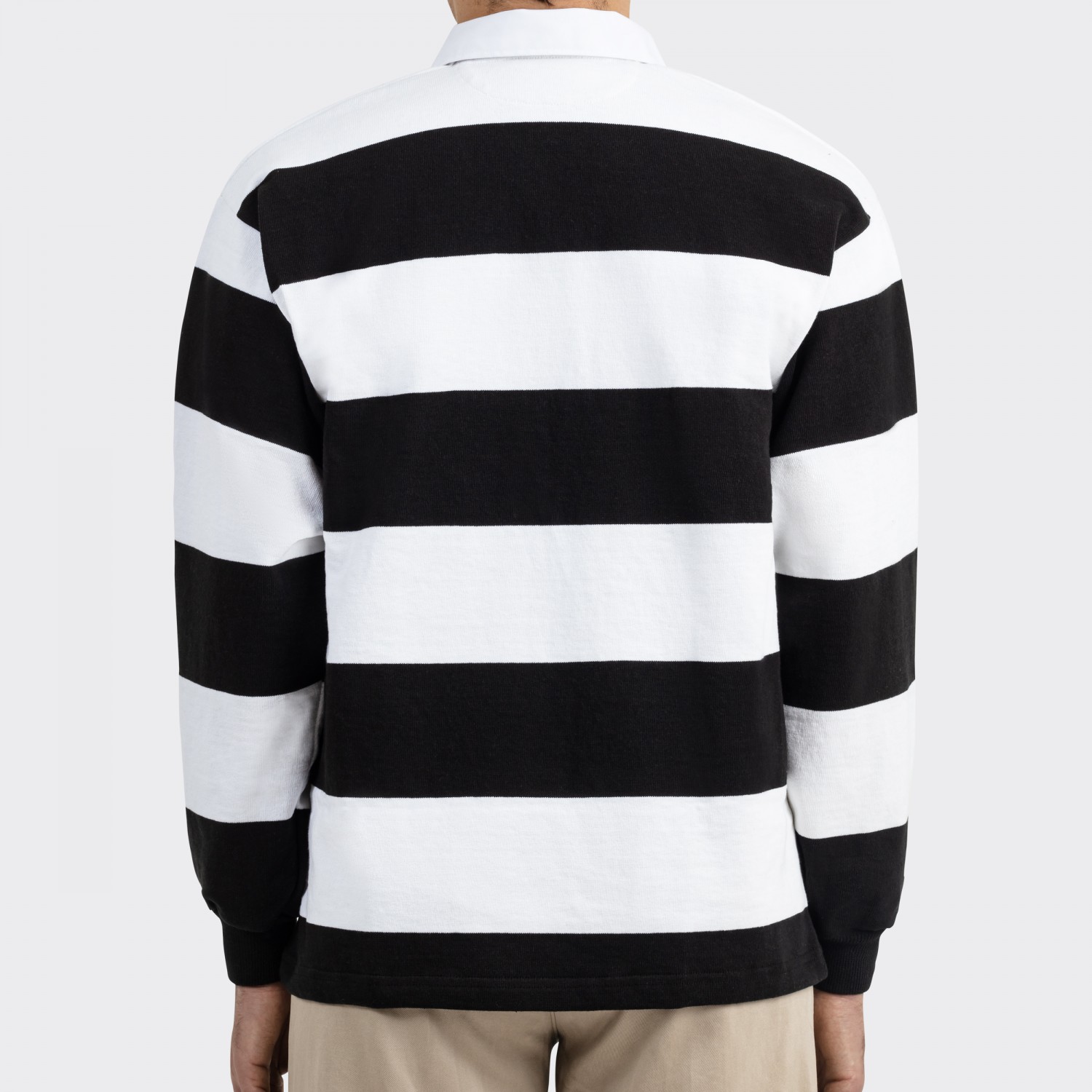 black rugby polo