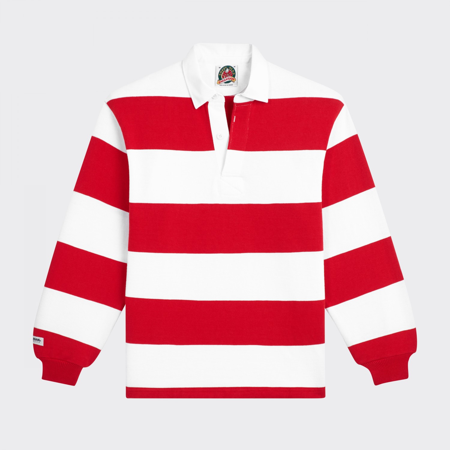 Barbarian Striped Rugby Shirt : Red/White