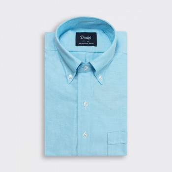 Chemise Col Boutonné Oxford : Turquoise