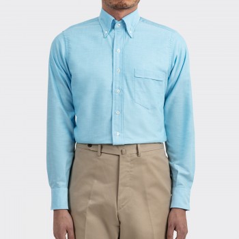 Chemise Col Boutonné Oxford : Turquoise