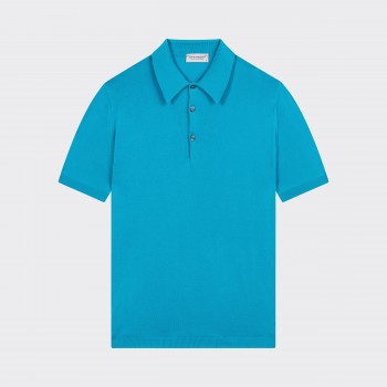Polo Manches Courtes Coton : Turquoise