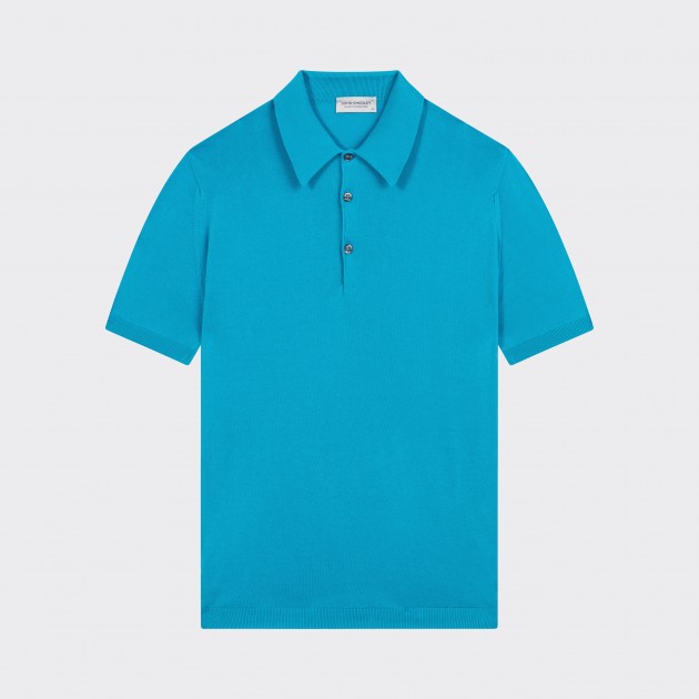 Polo Manches Courtes Coton : Turquoise