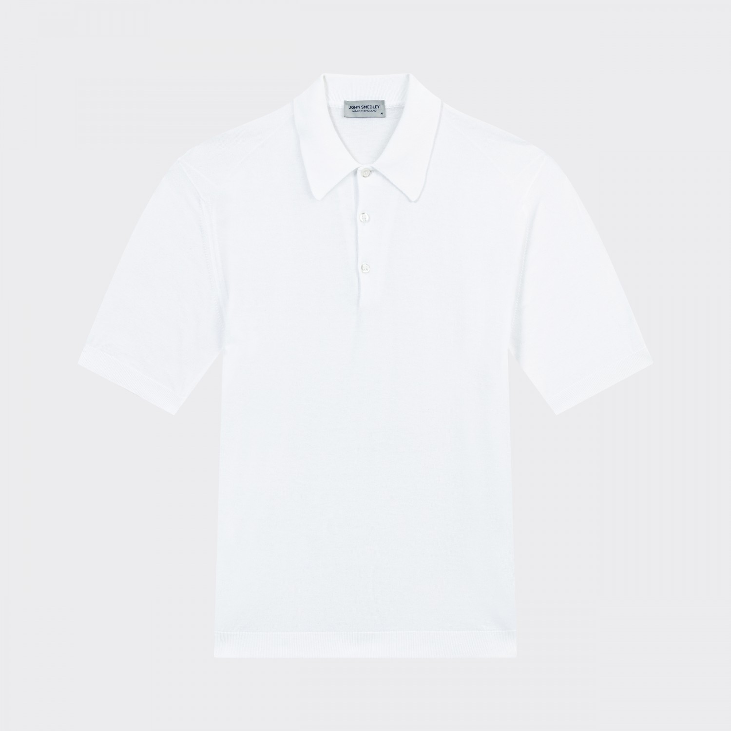 John Smedley Short Sleeves Cotton Polo Shirt White