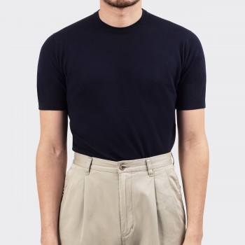 T-shirt Cotton Polo Shirt : Dark Navy