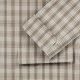 CHECKED "CORB II” OVERCOAT : BEIGE