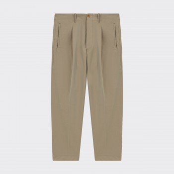 Pantalon en Gabardine Irisée : Olive 