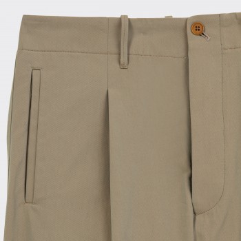 Pantalon en Gabardine Irisée : Olive 