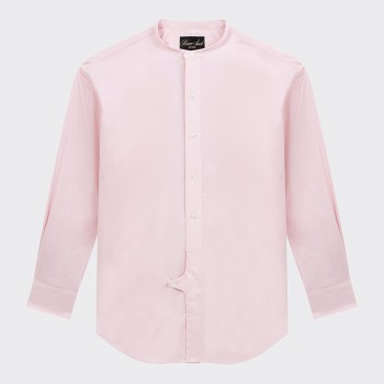 Chemise Col Officier : Rose Clair   