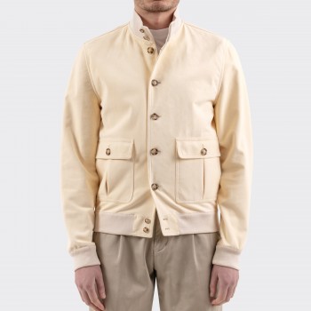 Blouson A-1 Suede : Crème