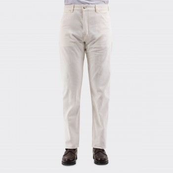 Selvedge Denim Five-Pocket Jeans : Ecru